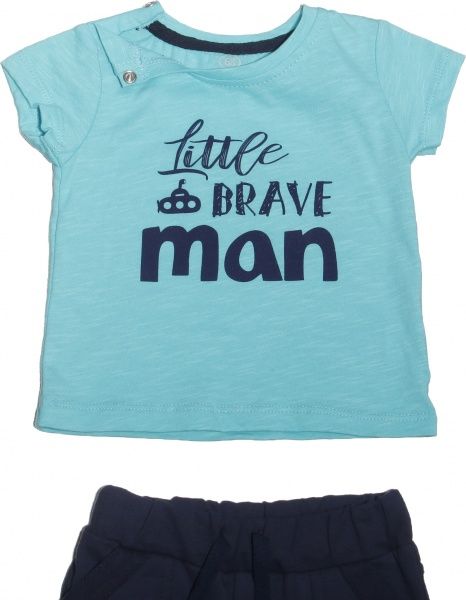 Комплект Фламинго для мальчиков синий с бирюзовым р.68 508-129 