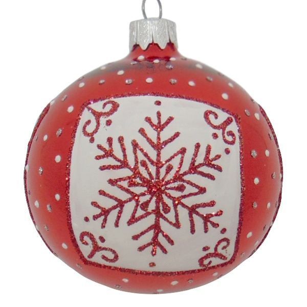 Шар стеклянный d80 6228-1 красный