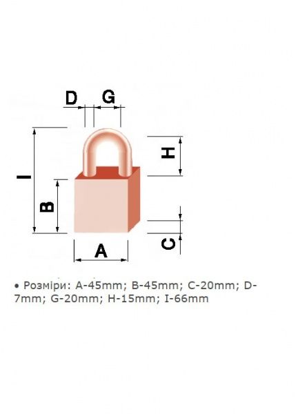 Замок навісний TOKOZ 3TK1 M 375/45 відкритий (амбарний)