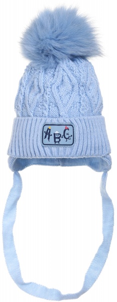 Шапочка дитяча для хлопчика Kraft+ р.42-44 блакитний 1835 