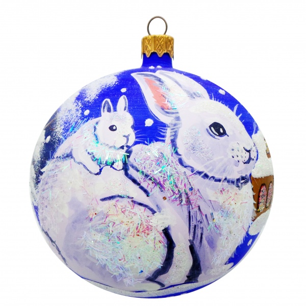 Ялинкова іграшка Зайченя 100 мм мульті К-1600-6-100