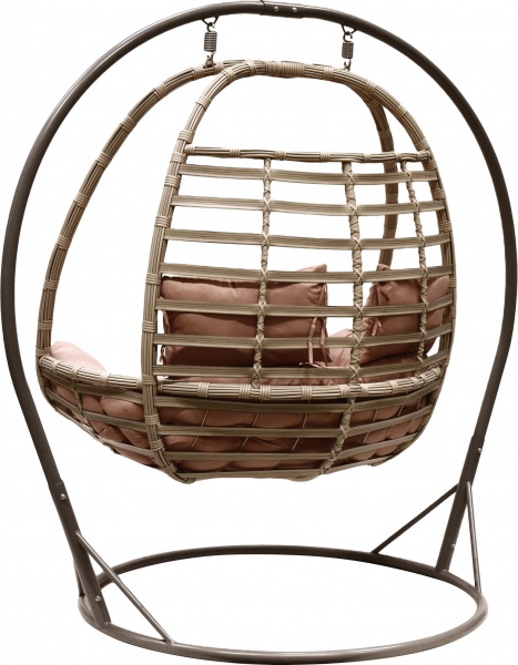 Кресло-кокон Цитрус двухместный широкое плетение сменный меркурий