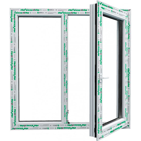 Окно поворотно-откидное Steko S300 58 1300x1400 мм правое