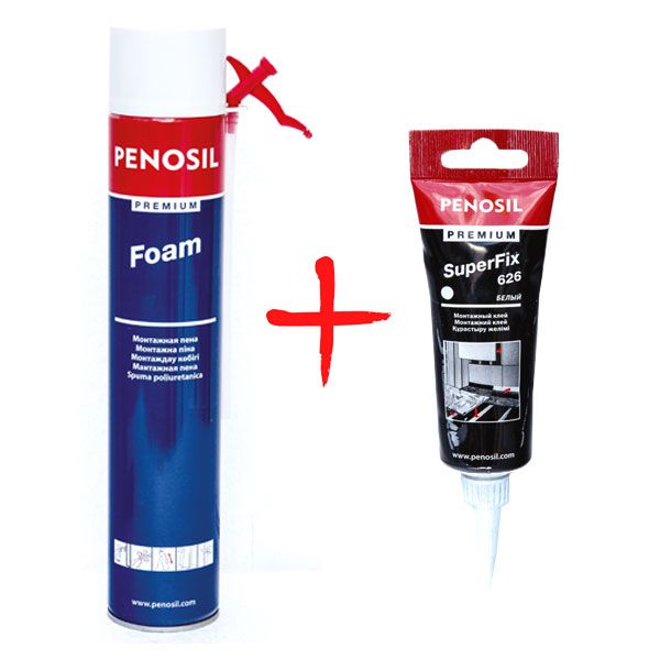 Піна монтажна Penosil 750 мл + Клей монтажний Penosil Superfix 80 мл