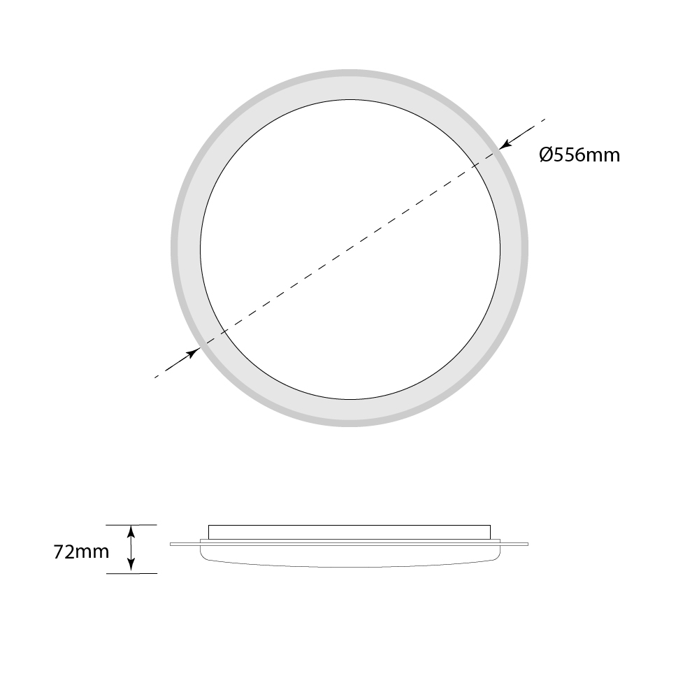 Світильник стельовий LIGHT SET ZOZULYA SG-555 68 Вт білий 2800-6000 К