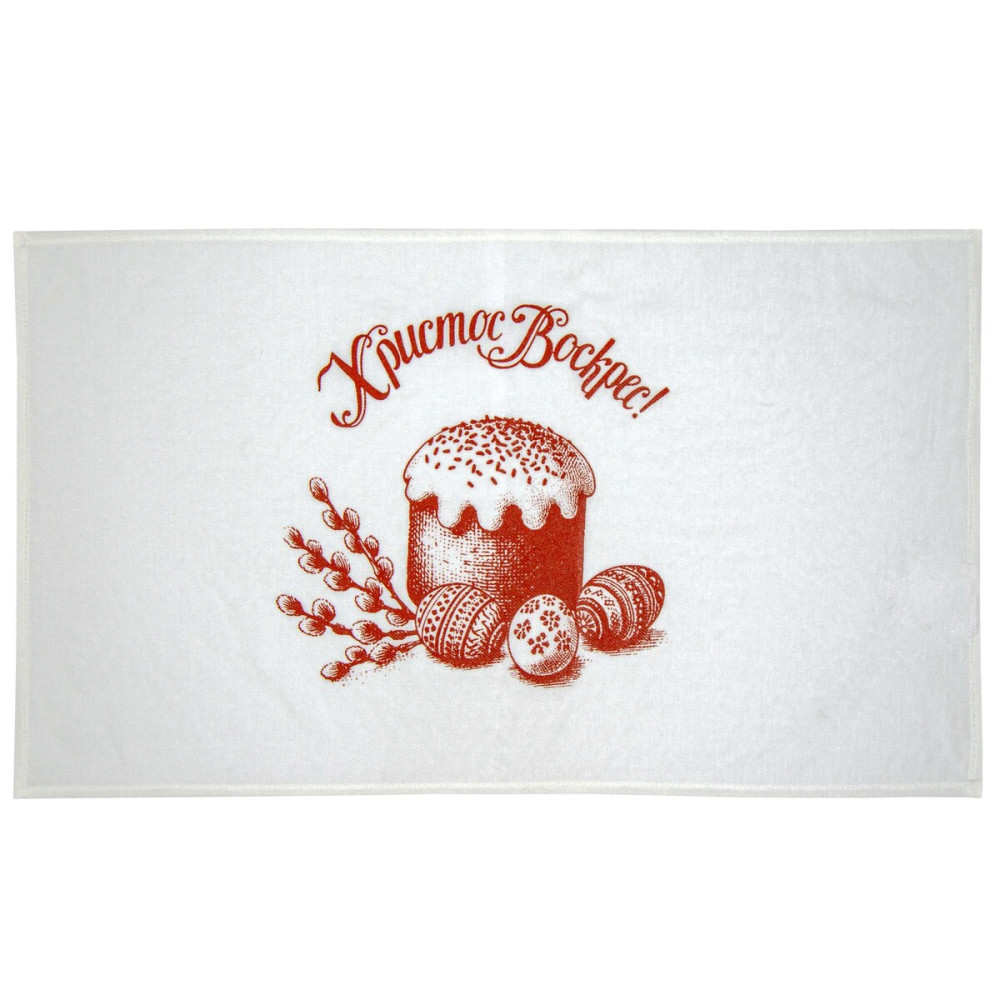 Салфетка с печатью 30x60 см белый