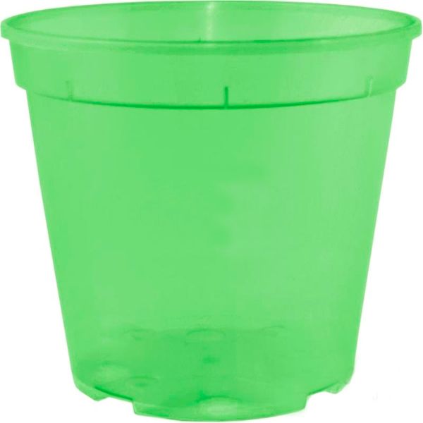 Горщик дренажний Алеана круглий 0,68л салатовий прозорий (114075) 