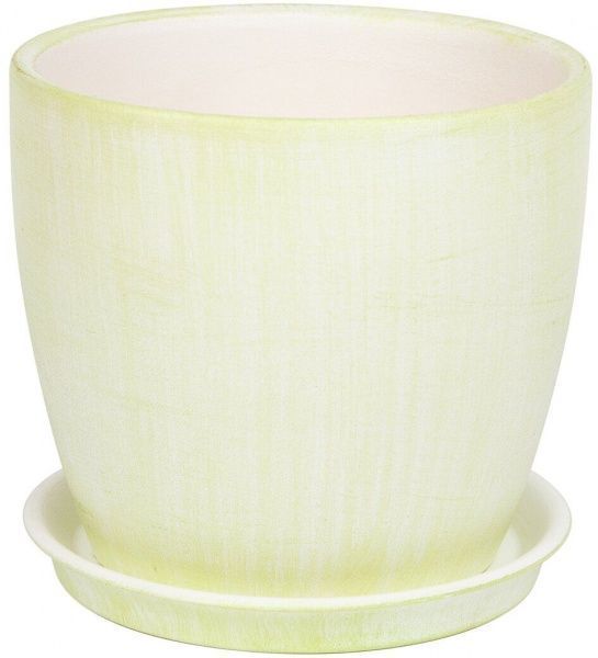 Горщик керамічний Сонет патіна круглий 0,5л фісташка 