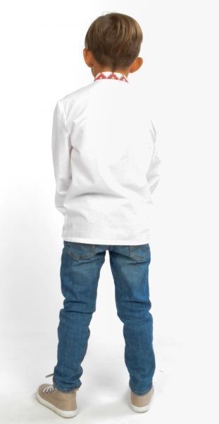 Вишиванка для хлопчиків Едельвіка 147-20/09 з червоною вишивкою р.140 білий 