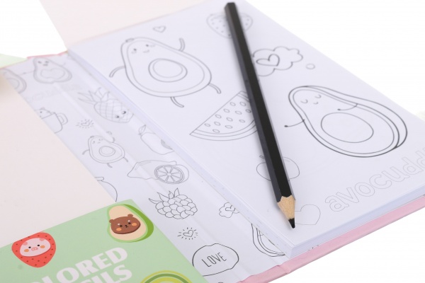 Набор раскраска Avocado и карандаши цветные 10 шт 