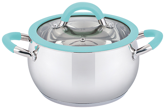 Каструля з кришкою Apple Mint 2,2 л, сиіконовий обідок Pepper