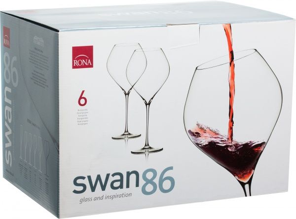 Набор бокалов для вина Swan 860 мл 6 шт. Rona
