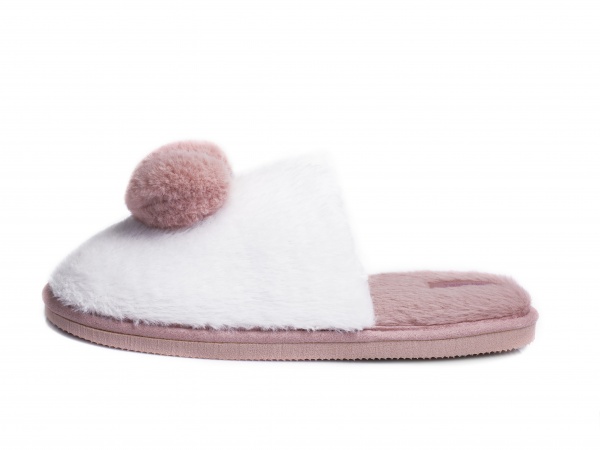 Капці домашні Twins HS-LUX хутрянi Серце р. 38-39 білий 