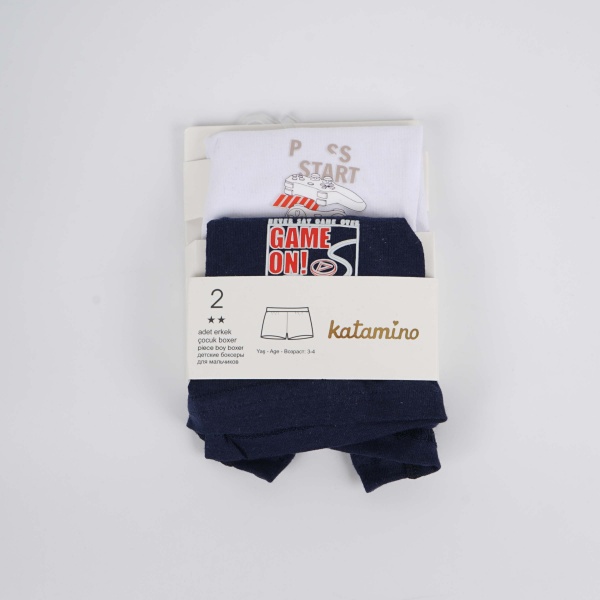 Набор трусов для мальчика KATAMINO K128170 2 шт. р.119 темно-синий/белый 