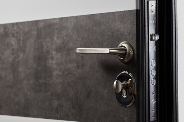 Двері вхідні Міністерство дверей Престиж 297 мармур темний / білий 2050x960 мм ліві