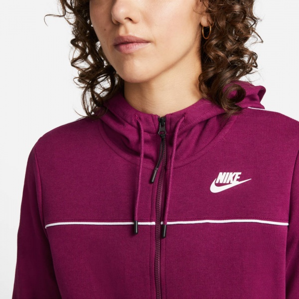 Джемпер Nike W NSW MLNM ESSNTL FLC FZ HDY CZ8338-610 р. L бордовий