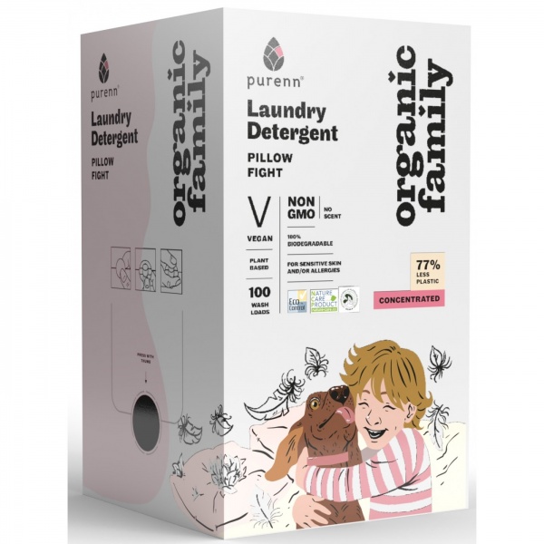 Гель для машинной стирки ORGANIC FAMILY Pillow flight неароматизированный 3 л 