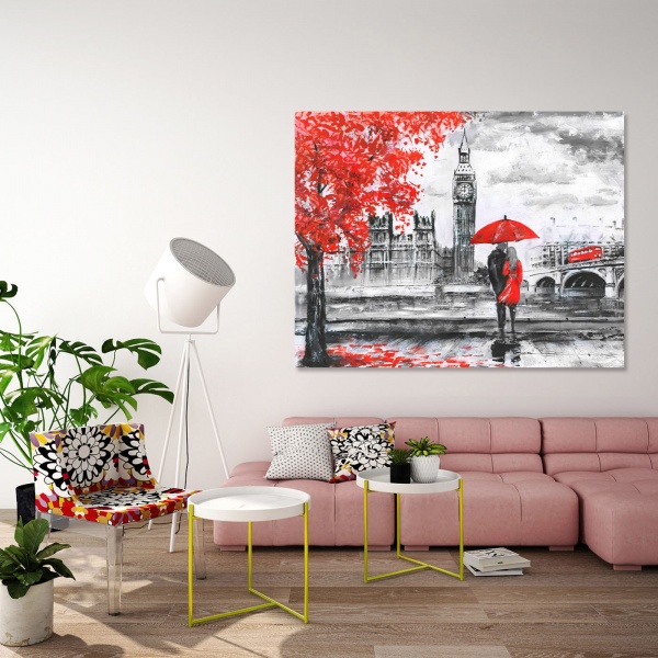 Картина на холсте Красное и черное (без рамы) 55x80 см ТЕРРАВОЛ 