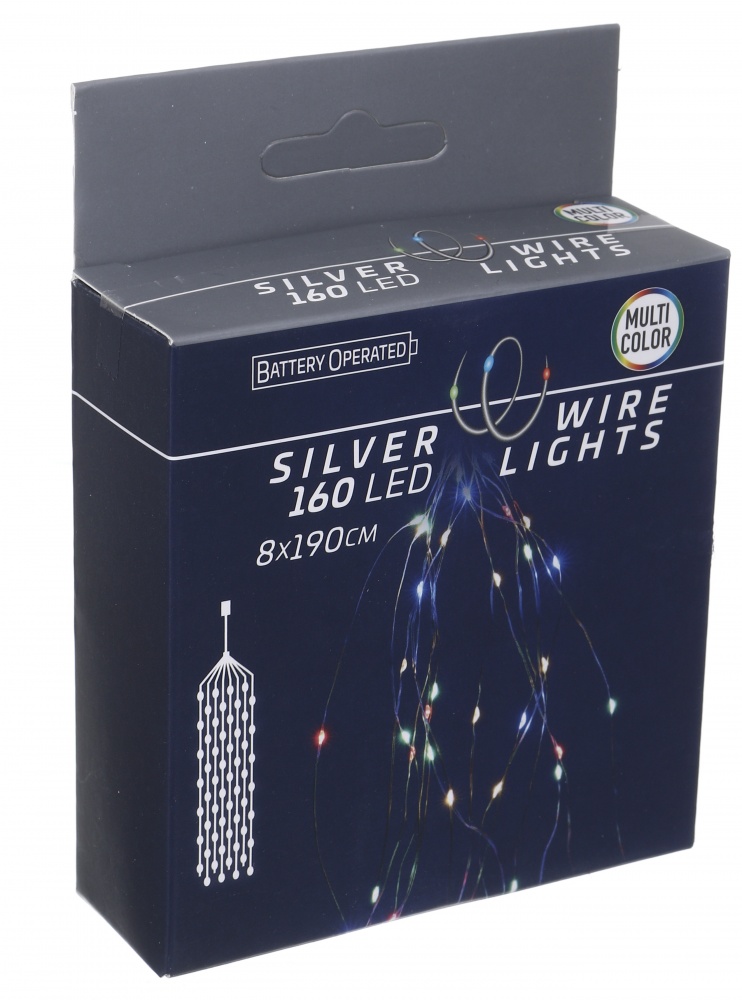 Гірлянда 160LED/різнокольорове світло/на батарейк/з таймером (AX9732220)