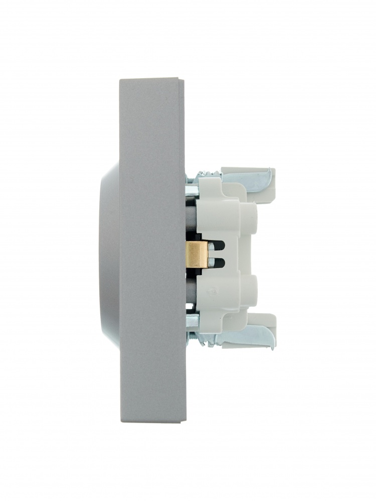 Розетка 2 із заземленням Lezard Vesna IP20 сірий 742-3500-127B