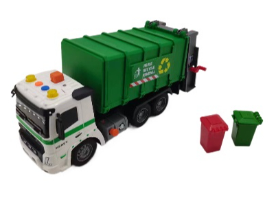 Игрушка SHANTOU YISHENG Автомобиль коммунальный инерционный со светом и звуком 1:16 A1110-3 — фото 1