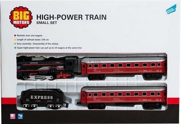 Ігровий набір Big Motors Залізниця з 3 вагонами 19033-4