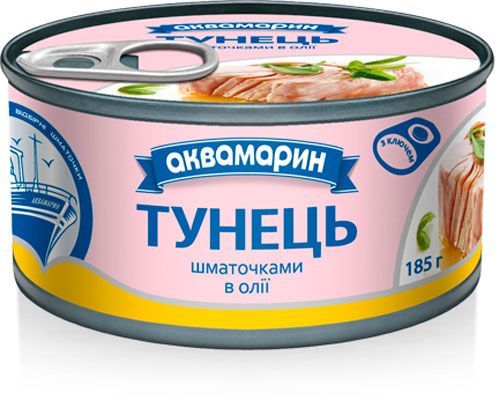 Консерва Аквамарин Тунец филе в масле № 1 85 г