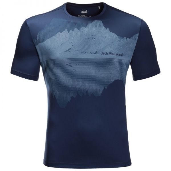 Футболка Jack Wolfskin PEAK GRAPHIC T M 1807181-1024 р. 2XL синій