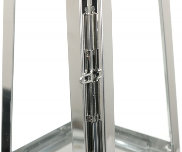 Подсвечник-фонарь Jia 14,5х13,5х28 см серебристый