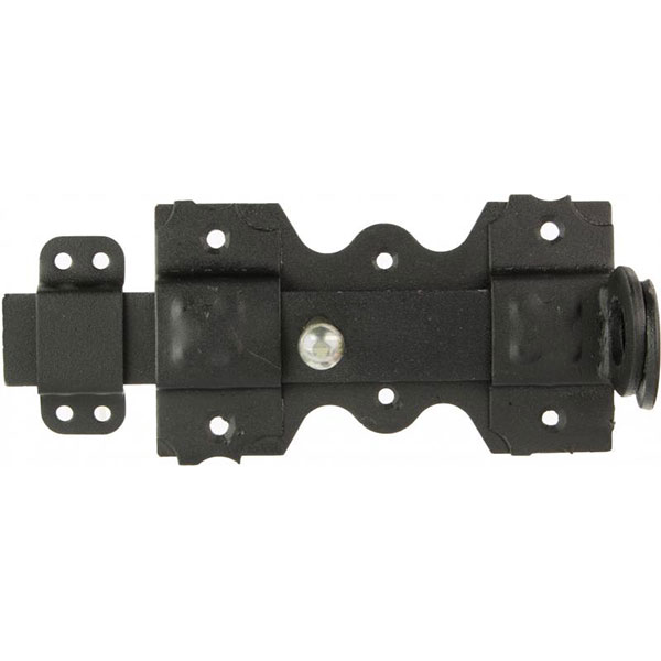 Засув під навісний замок Візерунок 30 полімерний РМ155 чорний 82 мм