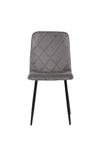 Стілець обідній Лаціо велюр сірий/чорний