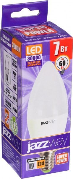Лампа світлодіодна Jazzway PLED-SP 7 Вт C37 матова E14 220-240 В 3000 К 1027818 