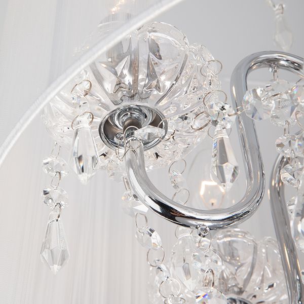 Люстра підвісна Strotskis Amaryllis 5x40 Вт E14 хром/білий 2045/5 