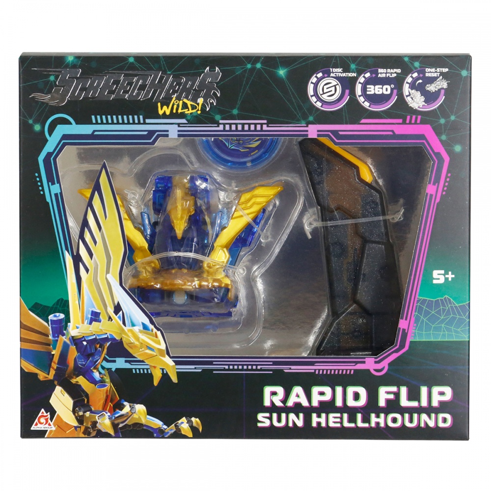 Игровой набор Alpha Group Screechers Wild! S5 L0.5 Сан Хеллхаунд 1:32 EU686104B