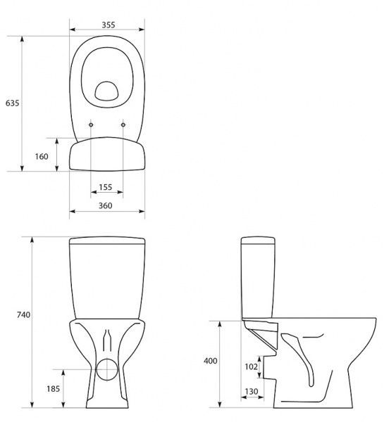 Унитаз-компакт Cersanit ARTECO New CleanOn 010 Compact 616
