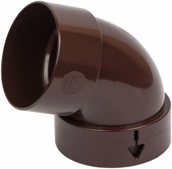 Коліно труби RoofOK 67° 85 мм коричневий 
