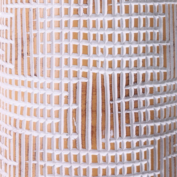 Ваза полирезиновая белая с бежевым Blondie Top 15х15х60 см