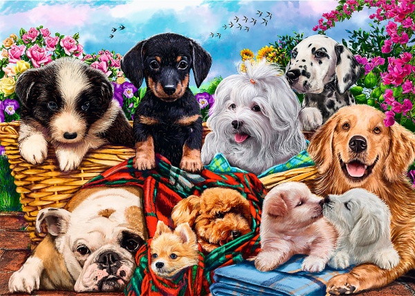 Пазли Trefl UFT Ледачі песики 500 елементів 37464