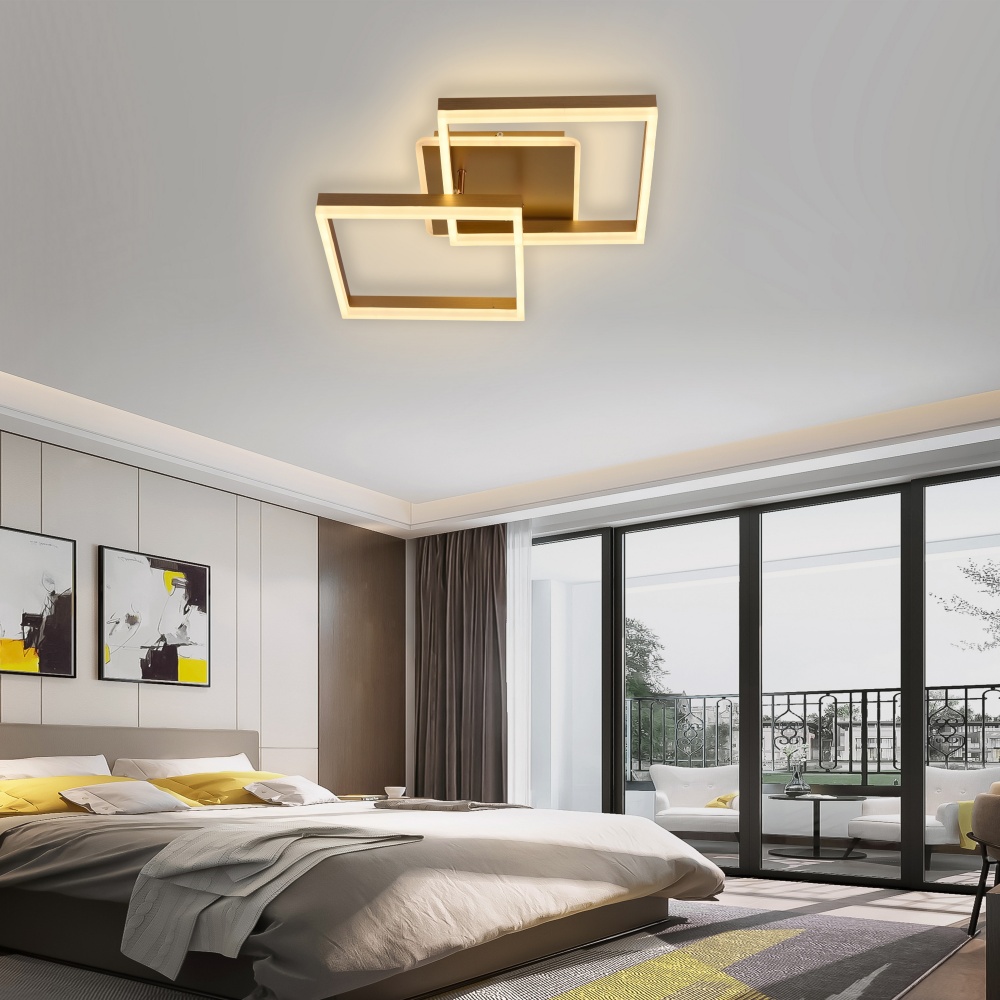 Люстра стельова Miorro LED Moda 2x80 Вт LED-модуль золото 51-313-016