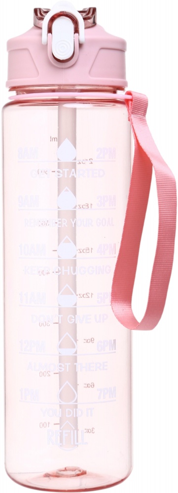 Пляшка для води Maxmark Motivation 750 мл рожева
