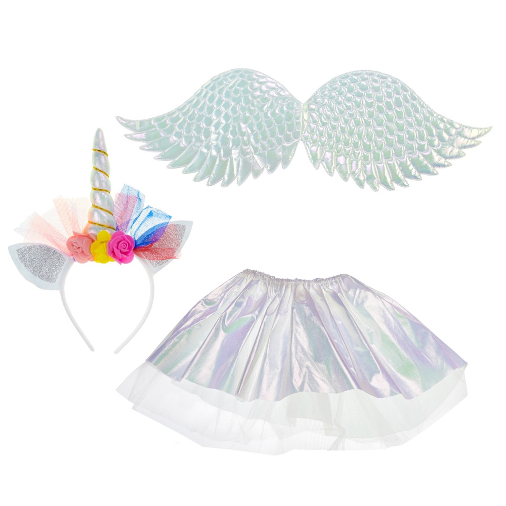 Костюм дитячий карнавальний Shantou (спідниця, крила, обруч) білий E2502