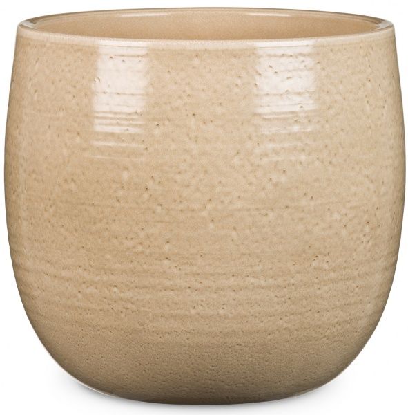 Кашпо керамическое Scheurich Intense круглый 1,8 л песочный 