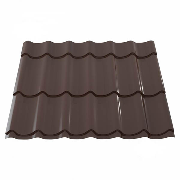 Металлочерепица PSM 1180x1200 мм RAL 8017 коричневая