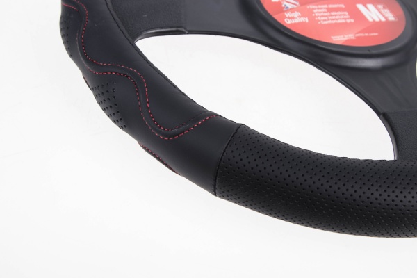 Чехол на руль Voin VLOD-L283 BK/RD M черный с красным