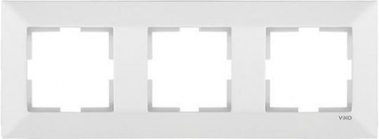 Рамка трехместная Viko Meridian 85x225 мм горизонтальная белый 90979003-WH