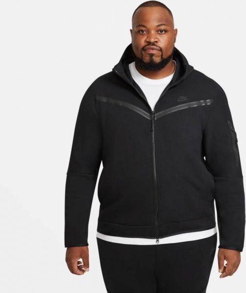 Джемпер Nike M NSW TCH FLC HOODIE FZ WR CU4489-010 р. S чорний