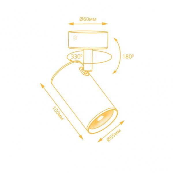 Світильник точковий LightMaster 35 Вт GU10 чорний із сріблястим LightMaster MLT101-1S MR16/GU 