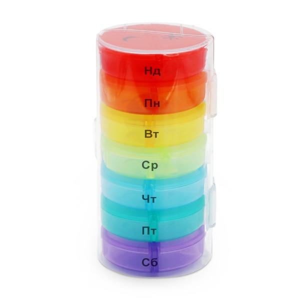 Таблетница MVM на 7 дней (утро-вечер) PC-14 COLOR