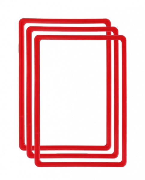 Рамка А4 формата красная 3 шт.