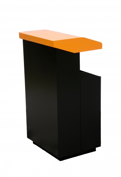 Урна ЮГСТАЛЬ ОКО 159 л чорний із жовтим